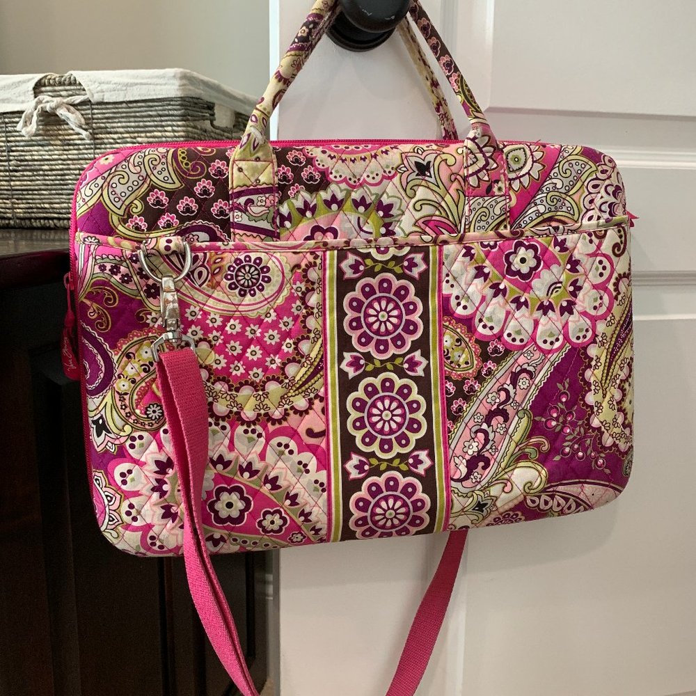 Vera Bradley Very Berry Paisley Padded Laptop Bag
